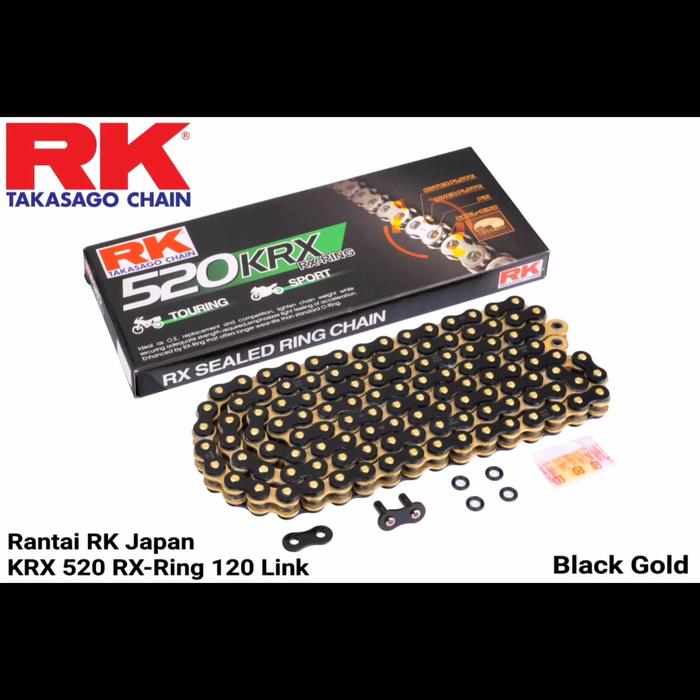 Gambar Rante Rantai RK Chain KRX RX-Ring 520 CBR 250RR Ninja 250fi ZX25R R25 - Black Gold dari GPRR AUTO GARAGE undefined Tokopedia