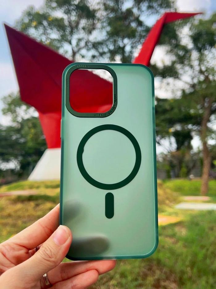 Gambar Case iphone 15 14 13 12 11 plus pro max soft hard case magnetic magsafe hybrid keren mewah terbaru - Hijau, ip 12 pro dari Delvin@store undefined Tokopedia