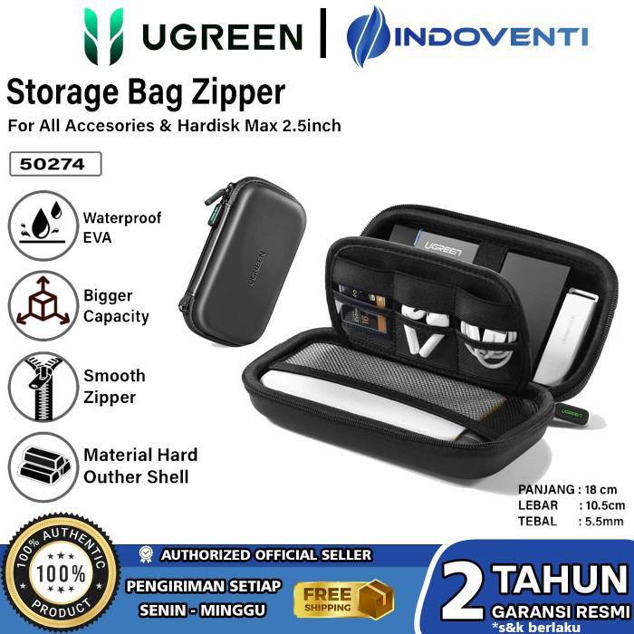 Gambar UGREEN 50274 Pouch Storage Case Tas Penyimpan Kabel Charger Earphone - LARGE dari INDOVENTI undefined Tokopedia