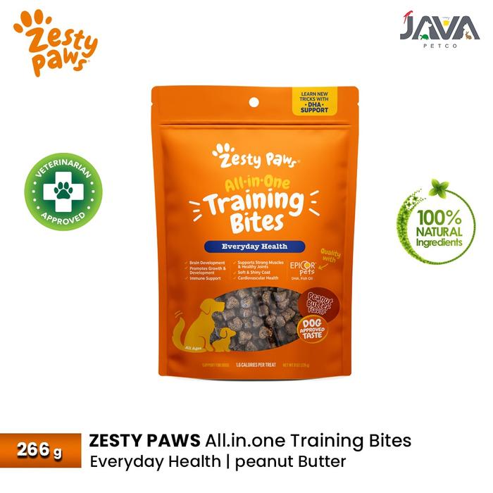 Gambar Zesty Paws All In One Training Bites - Dog Treat Snack Immune Support - Peanut Butter dari Java Petco undefined Tokopedia