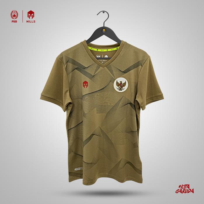 Gambar MILLS Jersey Training Timnas Indonesia Garuda 1013GR (Baju Latihan) - Gold Size XS dari Vamos IND undefined Tokopedia