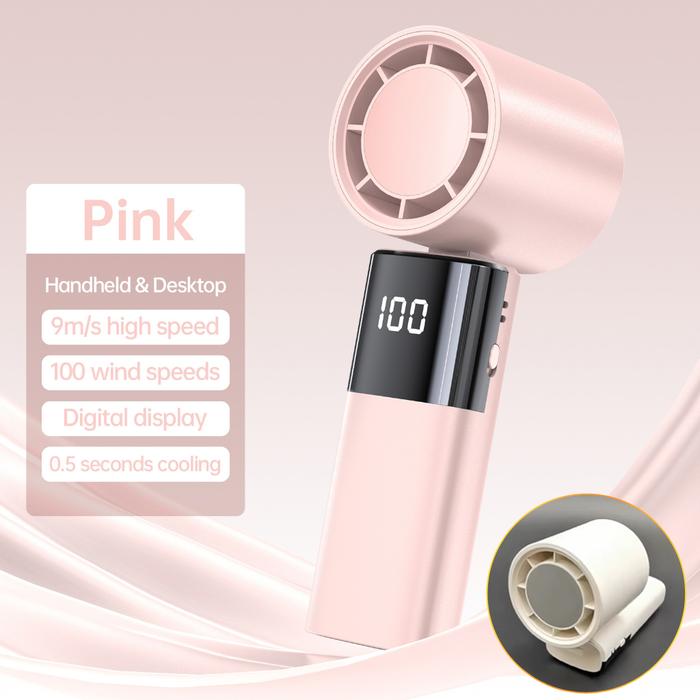 Gambar GOOJODOQ 4000mAh Turbo High Speed Mini kipas Bisa Dilipat Mini Fan Rechargeable Handheld Portable Strong Wind 100 Gear Kipas Angin pendinginan Cepat - Merah Muda dari GOOJODOQ LOCAL SHOP undefined Tokopedia