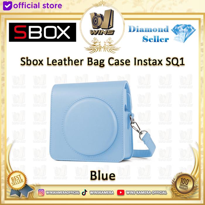 Gambar Tas Kamera Instax Square SQ1 | Hard Case & Leather Bag Case By SBOX - Blue dari WINS OFFICIAL STORE undefined Tokopedia