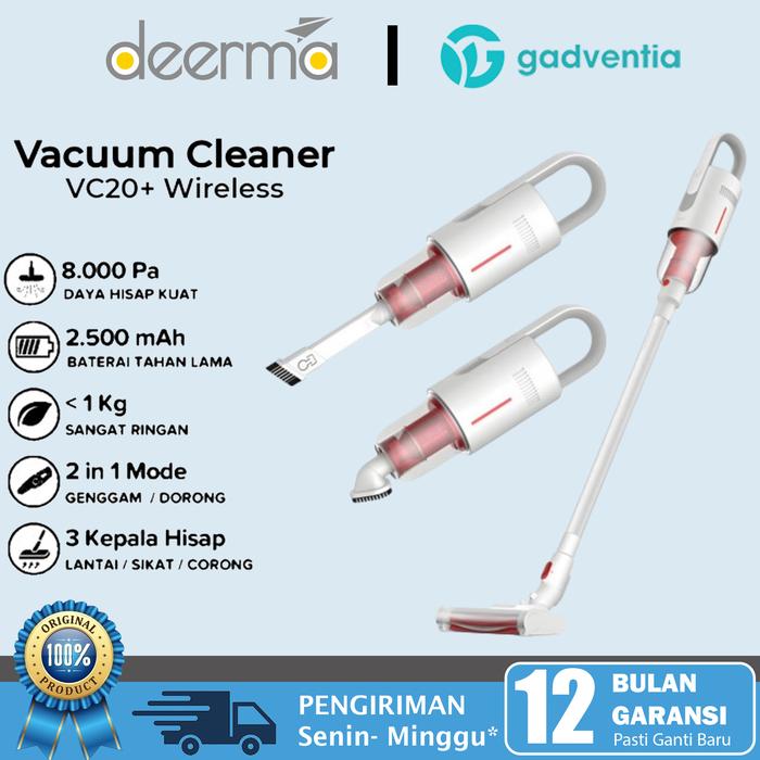 Gambar Deerma VC01 Wireless Vacum Vakum Vacuum Cleaner Derma 8500Pa 5 Mode dari GADVENTIA undefined Tokopedia