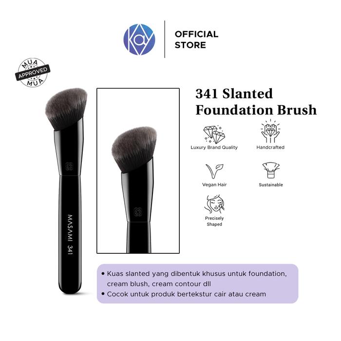 Gambar Masami Brush 2.0 Face Brush / Powder Brush / Kuas Concealer / Kuas Foundation / Kuas Highlighter Individual Brush - 341 Slanted Fn dari Kay Collection Shop_NEW undefined Tokopedia