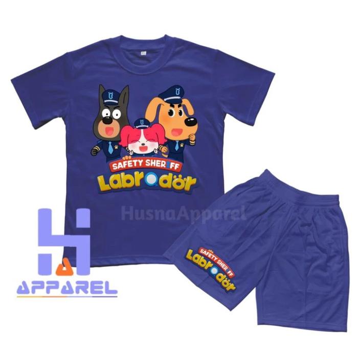 Gambar BAJU ANAK KAOS ANAK SETELAN SHERIFF LABRADOR - Navy, L dari husna apparell undefined Tokopedia
