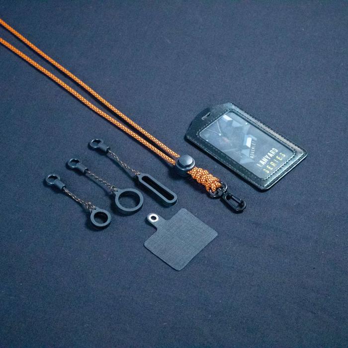 Gambar Lanyard Name Tag Id Card Tali Paracord Pengait Holder Kulit Gantungan Hp Gadget Besi Premium - XOren, ID Card dari Advenlet Store undefined Tokopedia