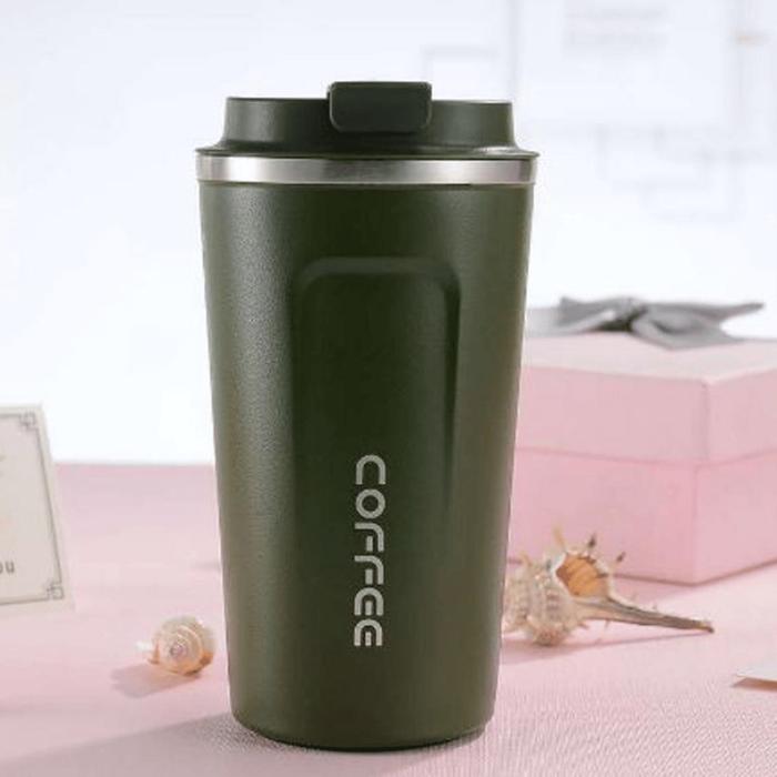Gambar Termos Tumbler Kopi Portable 500ML Tahan Panas dan Dingin Hingga 6 Jam - Green - 380ml dari Grosindo Store Official undefined Tokopedia