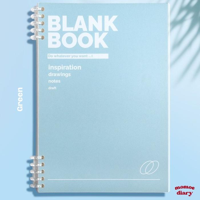Gambar Blank Book Notebook A4, A5, B5 / Buku Tulis / Diary / Loose Leaf / Note Pad Aesthetic Korea Anak Sekolah, Kuliah & Kantor - Green, A4 dari Momoe Diary. undefined Tokopedia