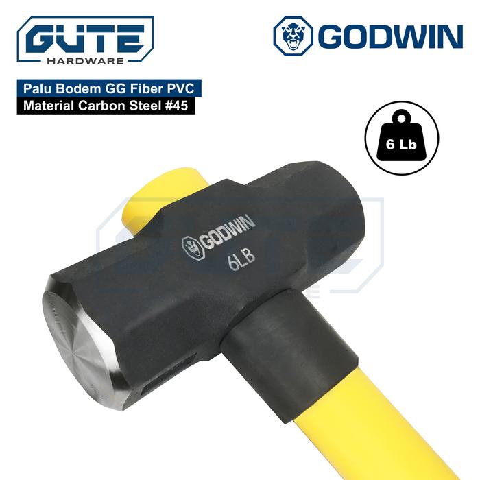 Gambar Godwin Palu Batu Bodem Godam Beton Tembok Grade PREMIUM Sledge Hammer Carbon Steel Asli! - 6 LB dari Gute Hardware undefined Tokopedia