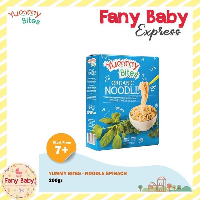 Gambar TERBARU YUMMY BITES BABY ORGANIC NOODLE / 200GR - SPINACH dari Alghifarih Seller undefined Tokopedia