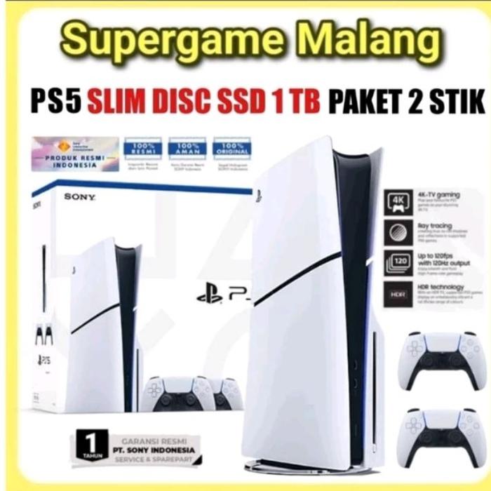 PS5 Slim Disc Digital Console Sony Playstation Model PS Slim  2StikSlimDiscIn