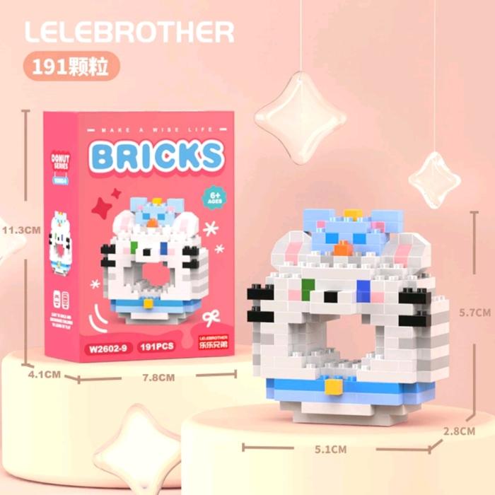 Gambar bricks model donat lucu - bricks donut series - koleksi bricks donut - Merah dari Waroeng DIY undefined Tokopedia