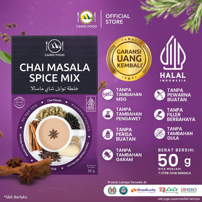 Gambar Bubuk Minuman Chai Masala Sehat – Tanpa MSG, 100% Rempah Murni | Cairo Food dari Cairo Food Kota Administrasi Jakarta Pusat Tokopedia