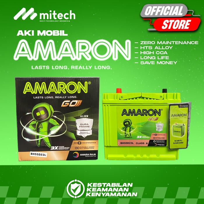 Gambar Amaron GO Aki Kering Mobil Mitsubishi Outlander 55D23L - 12V / 60Ah - GOJEK/GRAB dari MITECH IDN Kota Tangerang Selatan Tokopedia