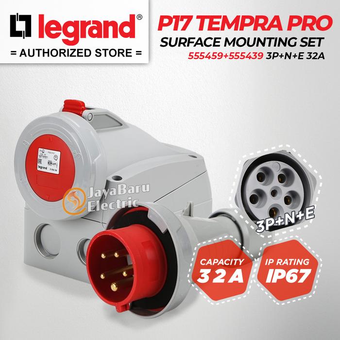 Gambar Legrand Paket Set Plug Surface Mounting Socket 3P+N+E / 5 Pin 32A IP67 - Plug Socket Set dari Sinar Jaya Baru_NEW undefined Tokopedia