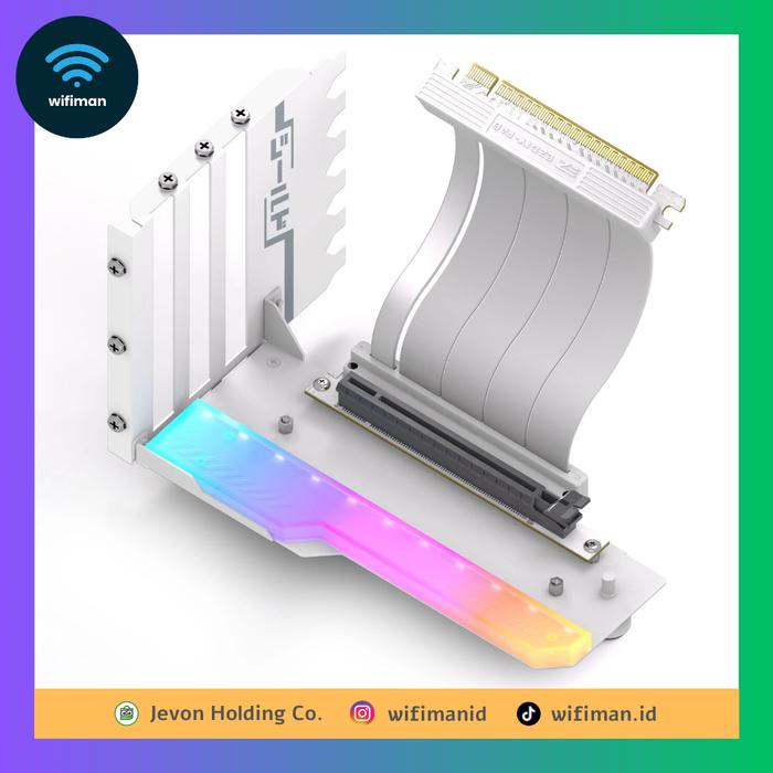 Jual EZDIY-FAB Shield Vertical GPU Mount Universal Black White ...