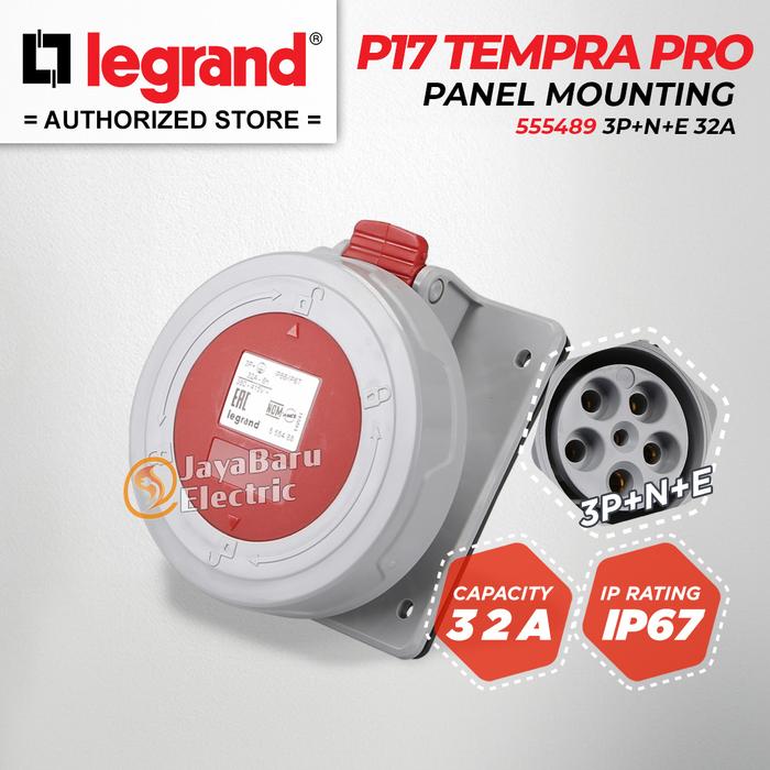 Gambar Legrand Paket 1 Set Plug Panel Mounting Socket 3P+N+E / 5 Pin 32A IP67 - Socket dari Sinar Jaya Baru_NEW undefined Tokopedia