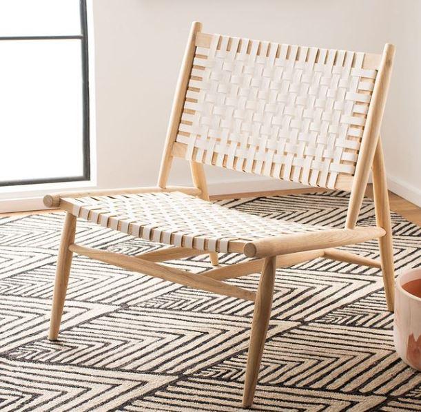 Gambar TEAK PATIO LOUNGE RELAX CHAIR TEAK WOOD AND WHITE FAUX LEATHER HANDMADE dari OK OUTLETS undefined Tokopedia