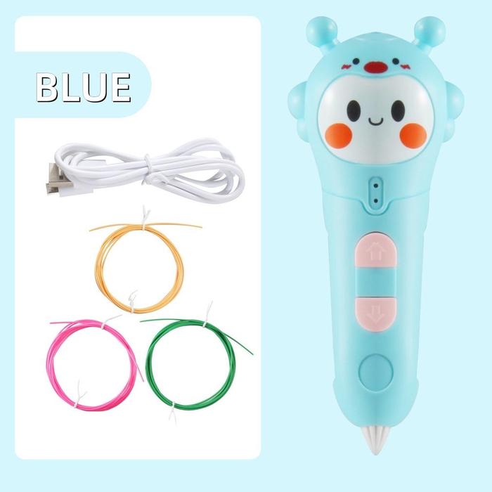 Gambar READY COD MURAH SUHU RENDAH 3D PRINTING PEN 3D PEN -FREE PCL FILAMENT - biru dari Shara Seller undefined Tokopedia