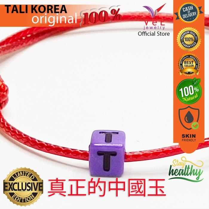 Gambar Gelang Tali Korea Bandul Inisial Huruf Abjad A - Z Kotak Ungu Tua Hitam - Vee Jewelry  Bracelet - Hitam, A dari Vee Jewelry Store undefined Tokopedia