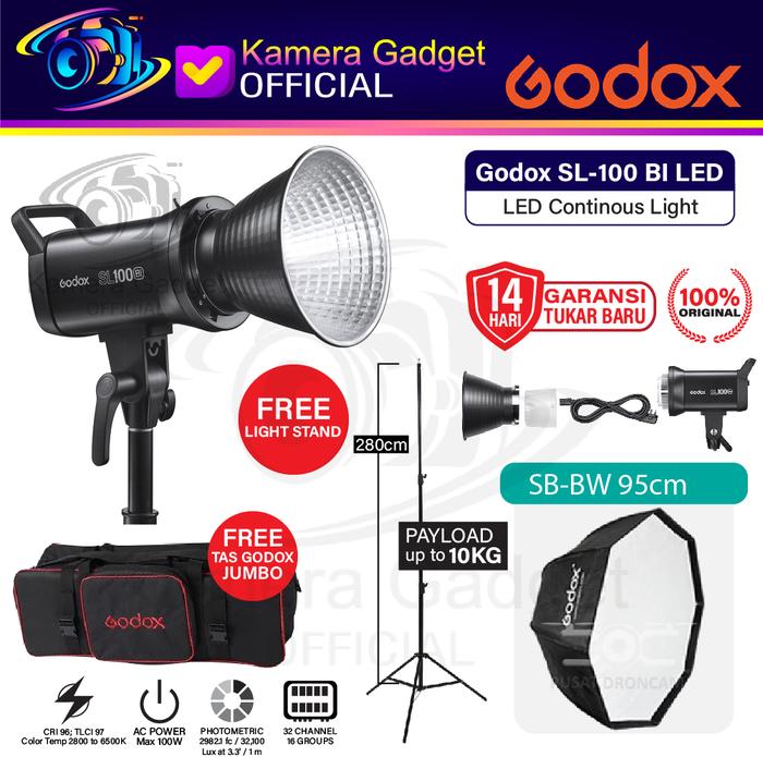 Sl100 Plus Promo Godox SL100 BI LED Continous Light SL100BI Lampu Studio SL-100 BI ...