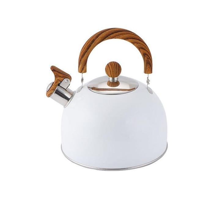 Gambar [Me] Teko Air Estetik / Teko Air Siul Stainless Steel 2.5L - Putih dari CV WAHYA MART undefined Tokopedia