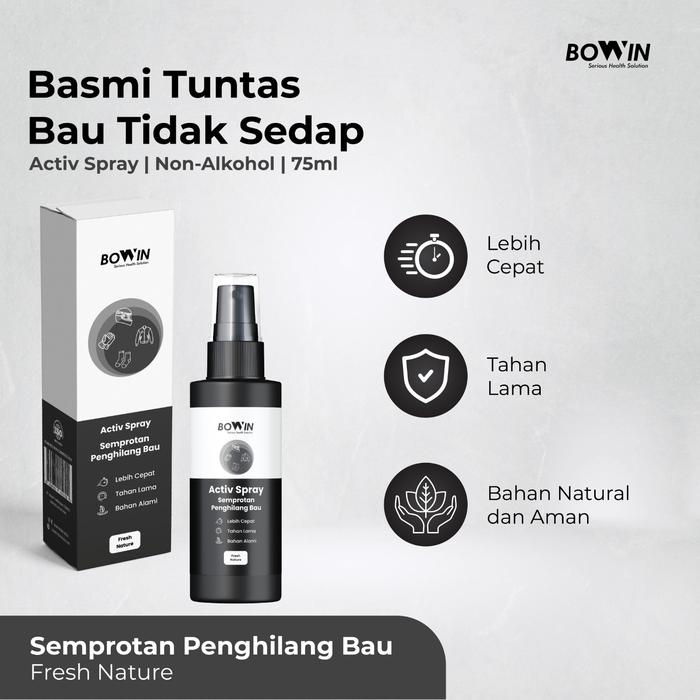 Gambar Bowin Activ Spray. Parfum Sepatu Kaos Kaki, Parfum Helm Jaket Anti Bau - NATURAL FRESH dari Bowin Indo undefined Tokopedia