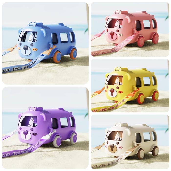 Gambar Botol Minum Mobil Bear 500 ML / Botol Minum Anak Bus Beruang Free Tali Panjang / Botol minum Cipung - BotolMobil Rndm dari Gilimany Olshop undefined Tokopedia