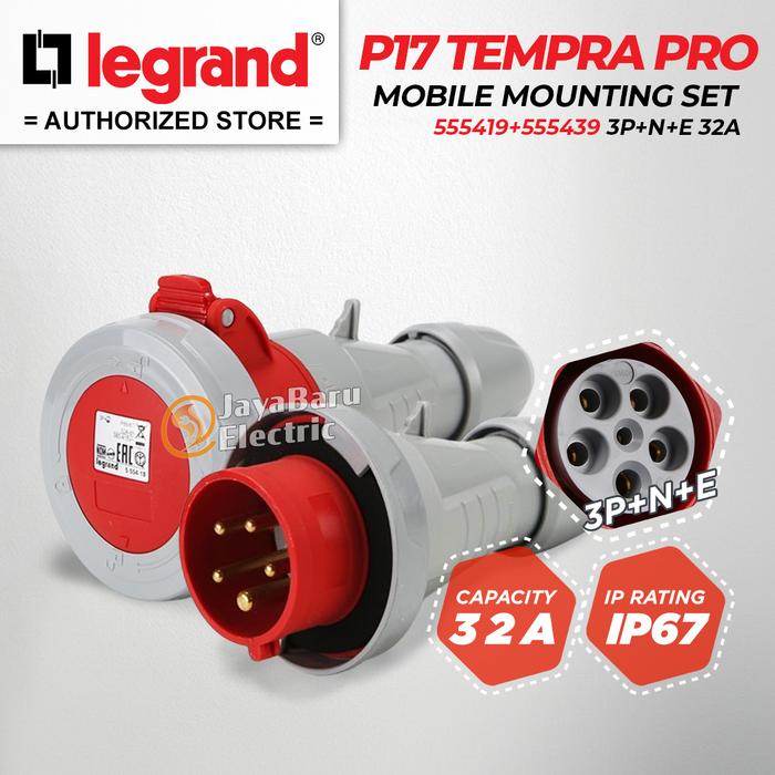Gambar Legrand Paket Set Plug Mobile Mounting Socket 3P+N+E / 5 Pin 32A IP67 - Plug Socket Set dari Sinar Jaya Baru undefined Tokopedia