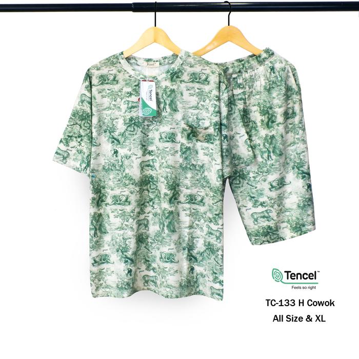 Gambar GREET NIGHT WEAR - Baju Tidur Cowok TENCEL Modal : TC- / H Oblong L - XL MIX (2) - TC-133, SIZE L dari greetnightwear undefined Tokopedia