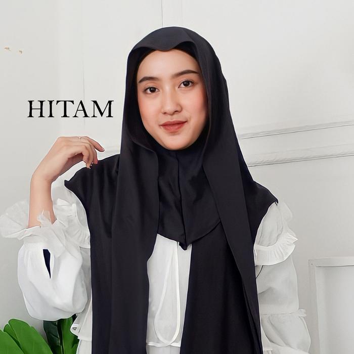 Gambar PROMO !!! Pashmina Inner Jersey Premium Tebal Menutup Leher Mleyot Flowly / Pasmina Kaos Rayon Oval Instan Kekinian Terbaru 2024 / Shawl Pashmina Turkey Viral Jilbab Instant Tanpa Pet / Hijab Bergo Daily Syari Jumbo Anti Ribet Viral Krudung Polos Wanita - Hitam dari hilmi store undefined Tokopedia