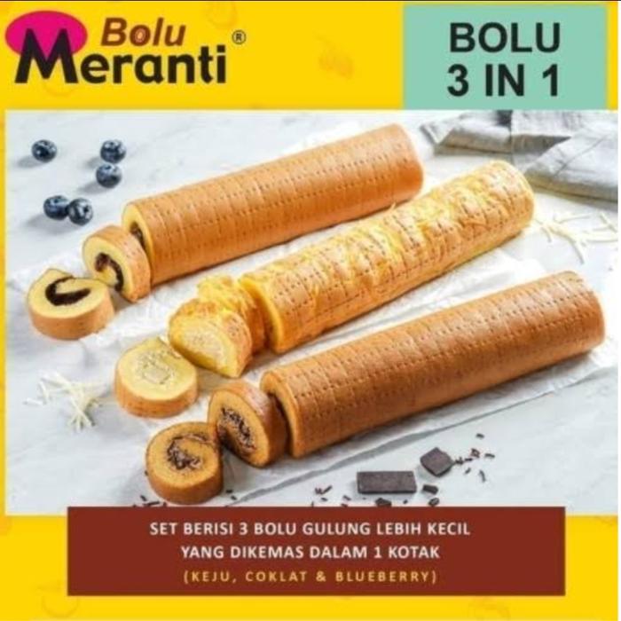 Gambar BOLU GULUNG MERANTI 3 IN 1 3IN1 MINI 3IN 1 OLEH OLEH KHAS MEDAN dari SERBA COMPLETE undefined Tokopedia