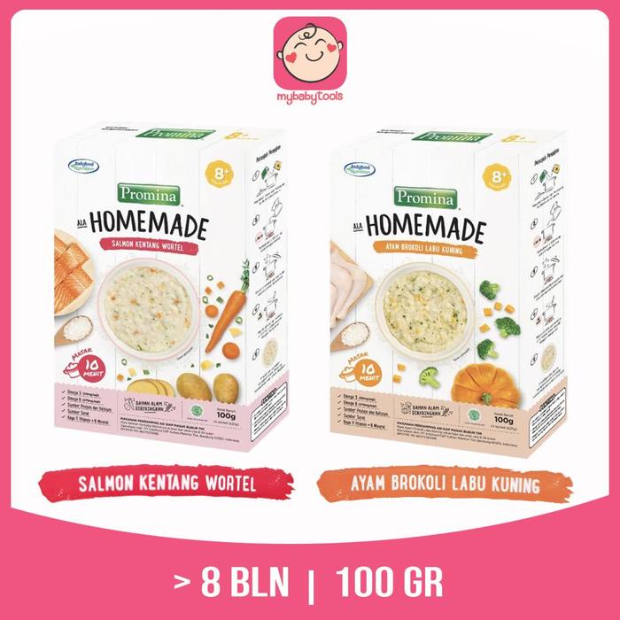 Gambar SUPER PROMO PROMINA HOMEMADE BUBUR BAYI 8+ AYAM BROKOLI LABU KUNING dari Lapak Matthew Turner undefined Tokopedia
