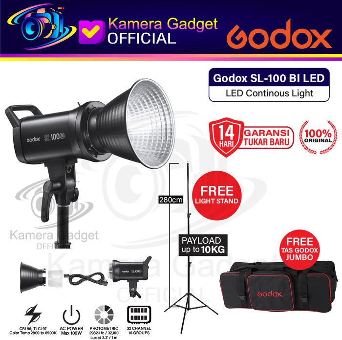Sl100 Plus Jual Godox SL100 BI LED Continous Light SL100BI Lampu Studio SL-100 BI ...