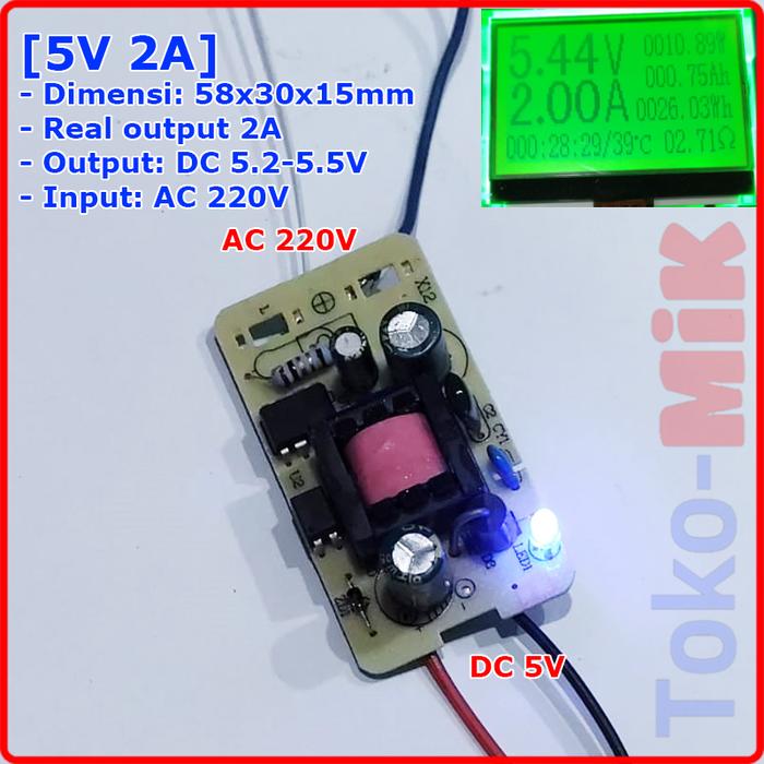 Gambar PCB Modul Adaptor Power Supply DC 5V 9V 12V 15V 18V 24V 1A 2A 3A 4A 5A - 5V-2A dari Toko-MIK undefined Tokopedia