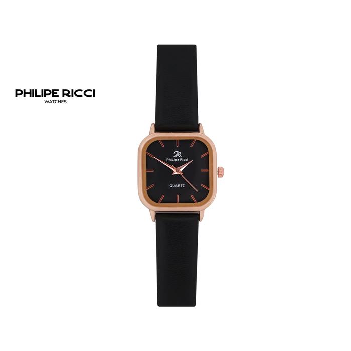 Gambar PhiLipe Ricci Jam Tangan Wanita Kulit Kecil Aesthetic Kotak Original 7487 Jam Cewek Mini Rose Hitam - Rose Hitam dari PhiLipe Ricci undefined Tokopedia