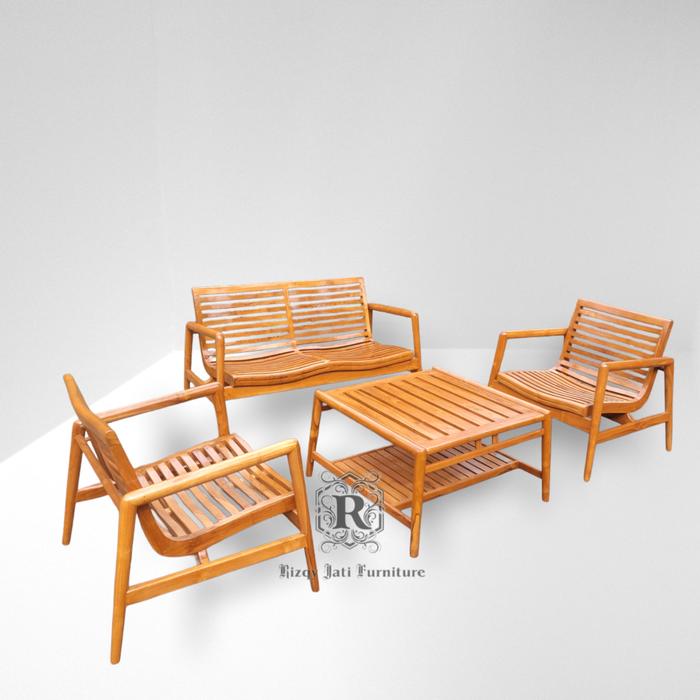 Gambar Kursi teras jati minimalis - set kursi teras dari Rizqy Jati Furniture undefined Tokopedia