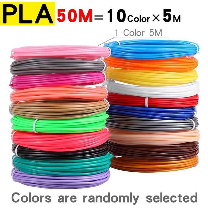 Gambar MODEL BARU 5M 20PCS 3D PRINTING PLA FILAMENT REFILL PRINTER FILAMENT - 5M 10warna dari Shara Seller undefined Tokopedia