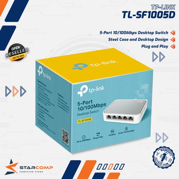Gambar TP-Link TL-SF1005D 5-Port 10/100Mbps Desktop Switch Hub dari Starcomp Semarang undefined Tokopedia