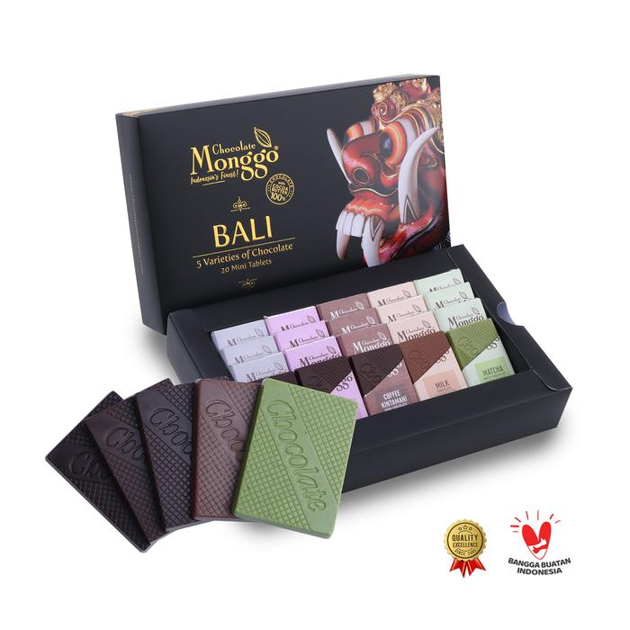 Gambar Chocolate Monggo | Oleh Oleh Bali Rarung Cokelat Box 5 Rasa | Souvenir Chocolate - Rarung Bali dari Chocolate Monggo Indonesia undefined Tokopedia