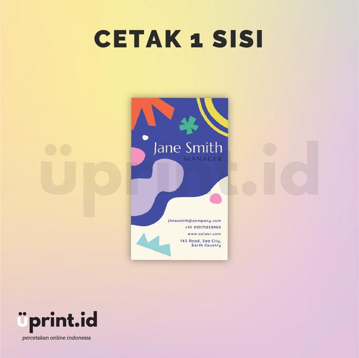 Gambar Cetak Kartu Nama Custom / Print Name Card / Print Business Card / Cetak Kartu Nama Premium Bertekstur - Satu Sisi, Sudut Siku dari uprint.id undefined Tokopedia