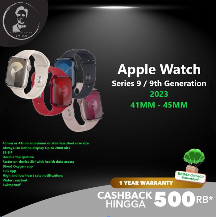 Jual SECOND Apple Watch Series 2023 41mm 45mm 45MM, MIDNIGHT