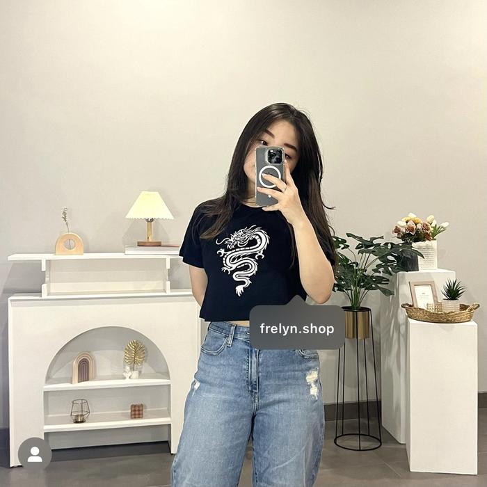 Gambar kaos Crop Top baju Santay Dirumah Tshirt Motif Fashion Korean Style - 1 dari fretty carolina shop undefined Tokopedia