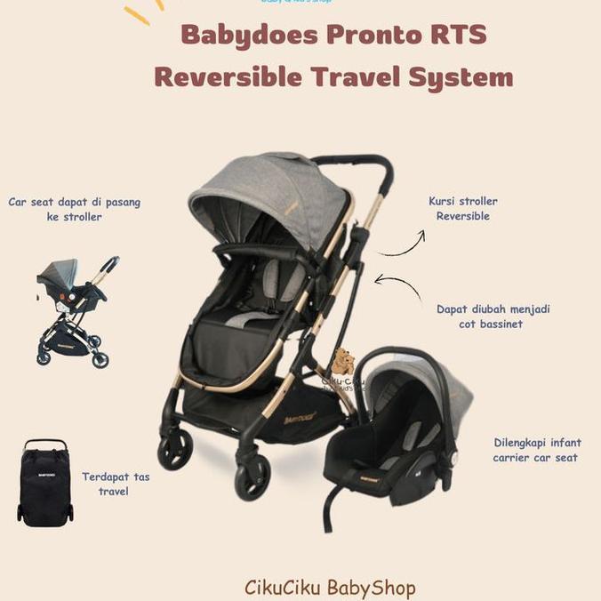 Gambar IR Strollers Carseat Babydoes Pronto R TS + Carseat / Kereta Dorong dari Sadya Fashion undefined Tokopedia