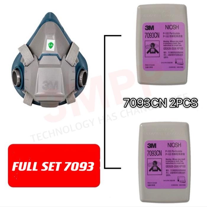 Gambar 3M 6502 Masker Rugged Comfort Half Facepiece Respirator SERI - FULL SET 7093 dari 3MPP SHOP undefined Tokopedia