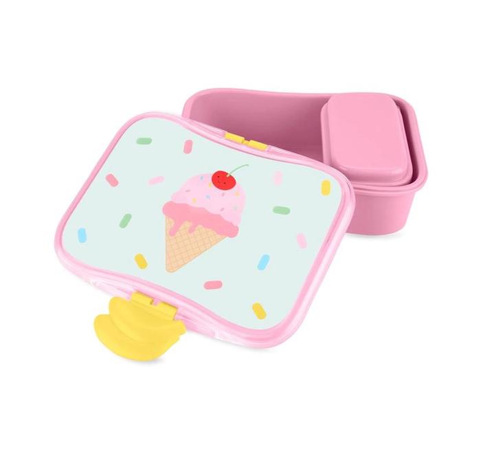 Gambar SKIPHOP ZOO LUNCH KITS / TEMPAT MAKAN ANAK SEKOLAH / KOTAK BEKAL / ORIGINAL SKIP HOP / LUNCH BOX SET - ice cream  dari BabyMinistry undefined Tokopedia