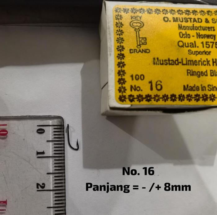 Gambar MATA KAIL PANCING CAP KUNCI / MUSTAD TIPE 1575 - 16 dari GOFISHING789 undefined Tokopedia