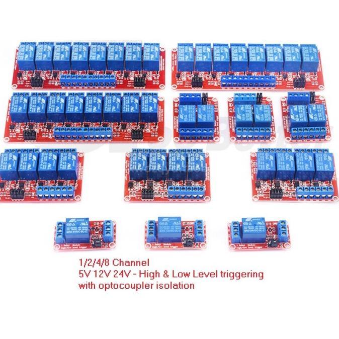 Gambar RELAY OPTOCOUPLER HIGH LOW LEVEL TRIGGER 1 2 4 8 CHANNEL 5V 12V 24V - 1 Channel, 5V dari Fujistorem undefined Tokopedia
