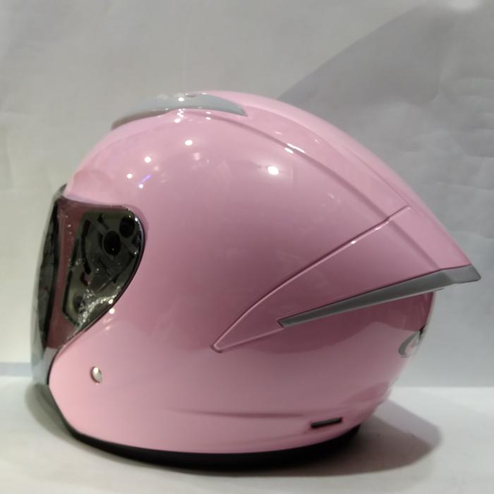 Gambar HELM GM G1 SOLID PINK PASTEL HELM HALF FACE - L dari Ryan motor helmet undefined Tokopedia